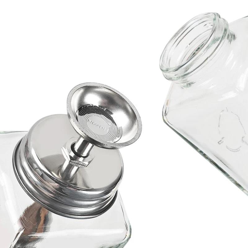 Refillable Glass Nail Polish Remover Bottle Empty Liquid Press Pump Dispenser Manicure Makeup Tool