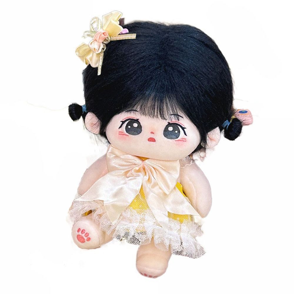 Gift 20CM Doll Dress Princess Dress Lolita Doll Headwear Dress Set Cosplay Multicolor Miniature Clothes Suit Cotton Stuffed Doll