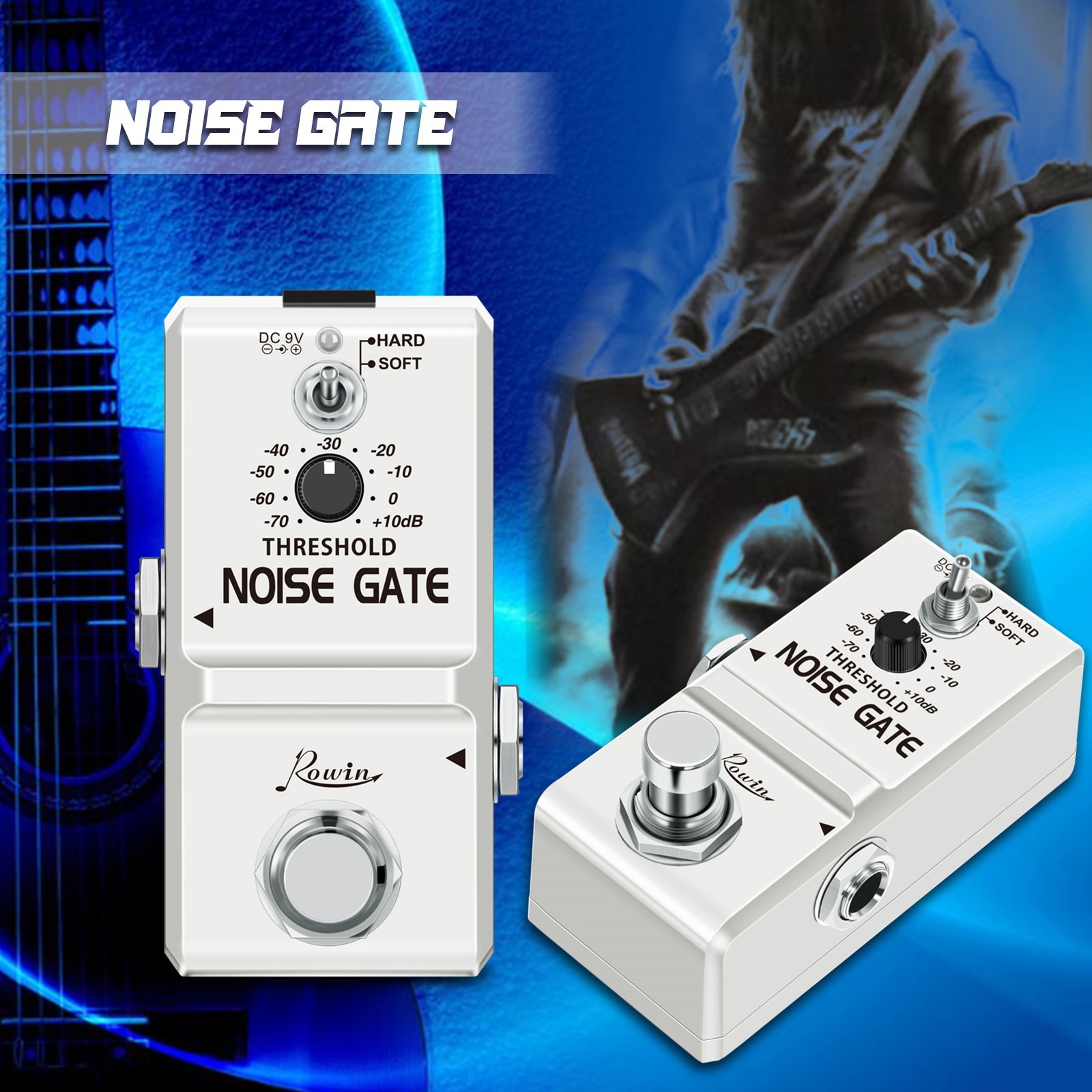 Sutuiying Rowin Guitar Noise Gate Pedal Noise Killer Pedals Noise Suppression New Effects For Electric Guitar True Bypass Mini Size LN-319