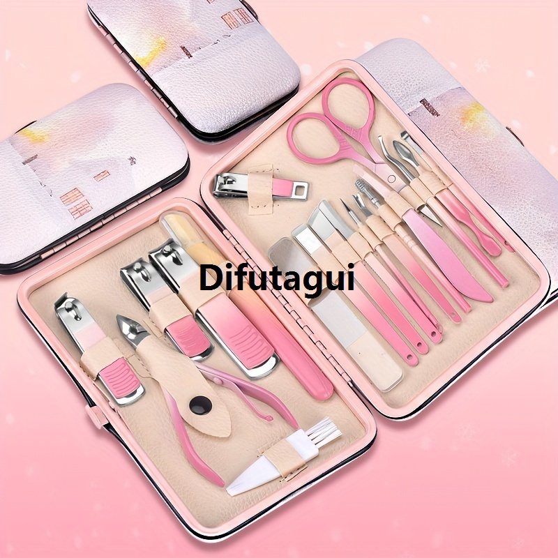Difutagui 7/10/13/19 pcs New Gradient Colors Manicure Set Pedicure Sets Nail Sales promotion Clippers High-quality Steel Professional Nail Cutters Tools w
