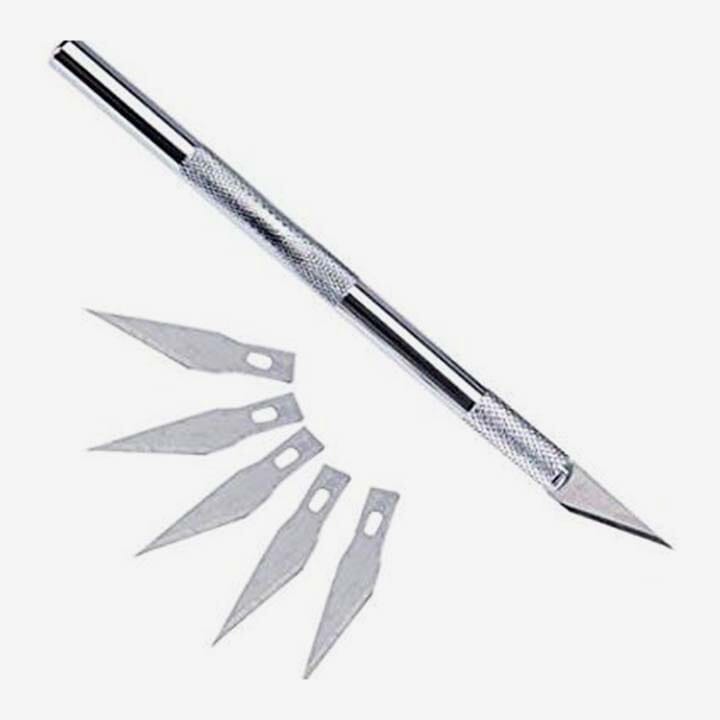 Vicky Stationery Detail Knife With 6 Blades & Safety Cap