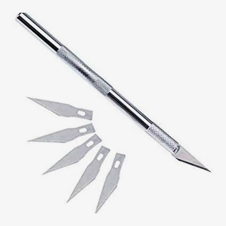 Vicky Stationery Detail Knife With 6 Blades & Safety Cap