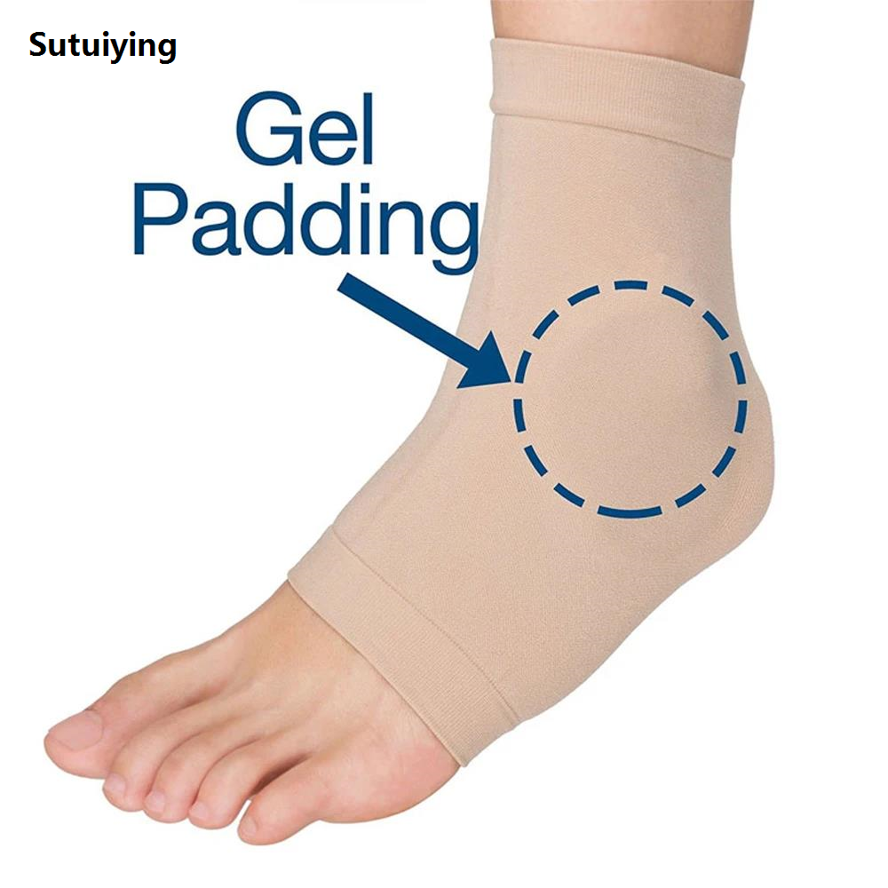 Sutuiying 1Pair Boot Bumper Gel Pad Sleeves - Padded Skate Sock for Foot Protection Portable of Achilles Tendon (Heel),Lace Bite,Skating,Roller,Ski