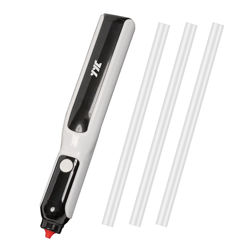 JAERBEE Portable Electric Hot Melt Glue Machine Cordless Lithium Glue Extrusion Tool 7mm Gluestick Applicator for Home
