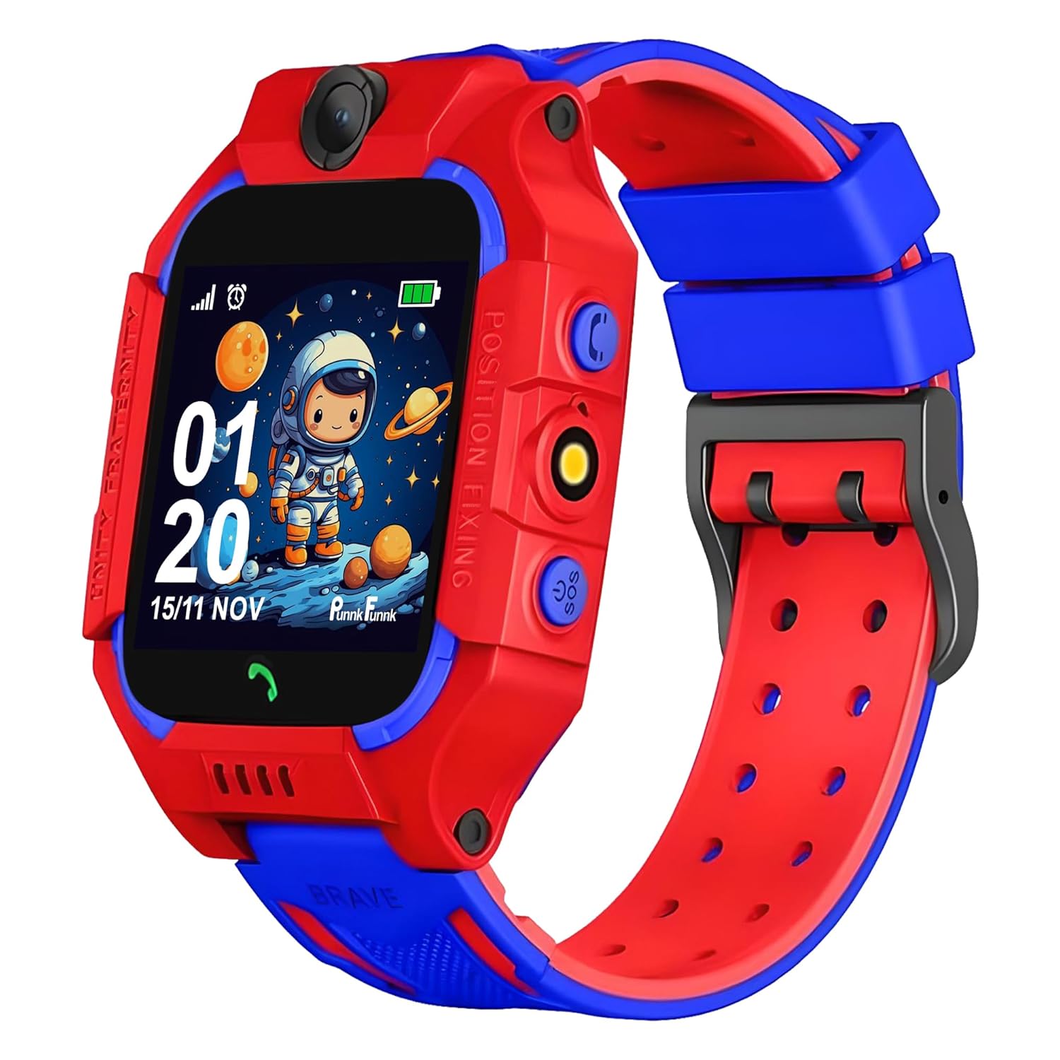 Kids Calling Smart Watch For Boys & Girls & 2 way Voice Calling And Massage Sim Card Selfie Camera Prasent App Voice Chat Long Battery Life LBS Location Tracking
