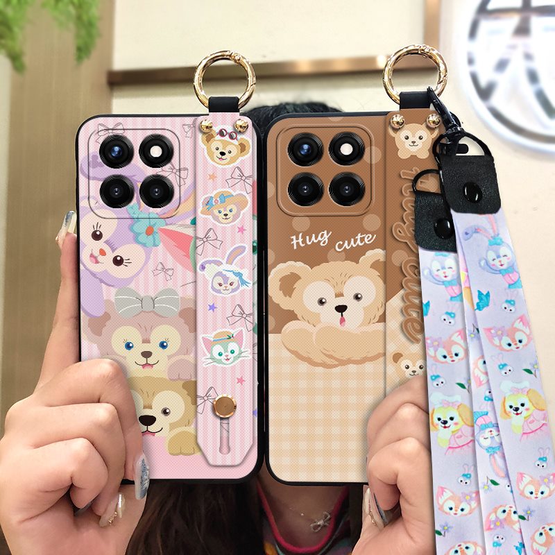 Durable Phone Holder Phone Case For Honor X8 5G/X6 4G/X6S/Play30M/Honor70 Liet Lanyard Back Cover protective ring Cute