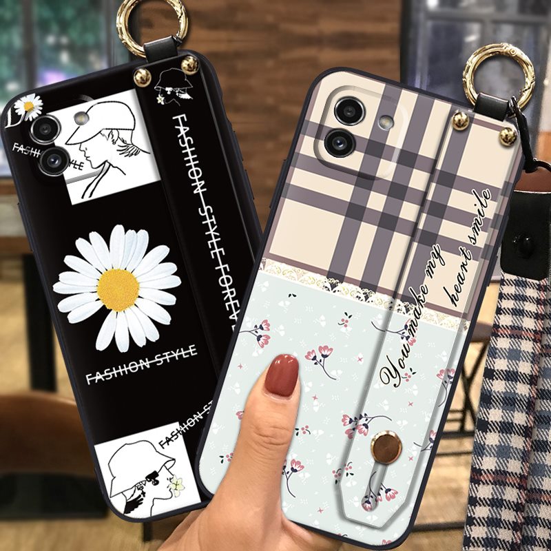 Shockproof Soft case Phone Case For Samsung Galaxy A03 Global/SM-A035F Waterproof Luxury ring Lanyard protective Durable