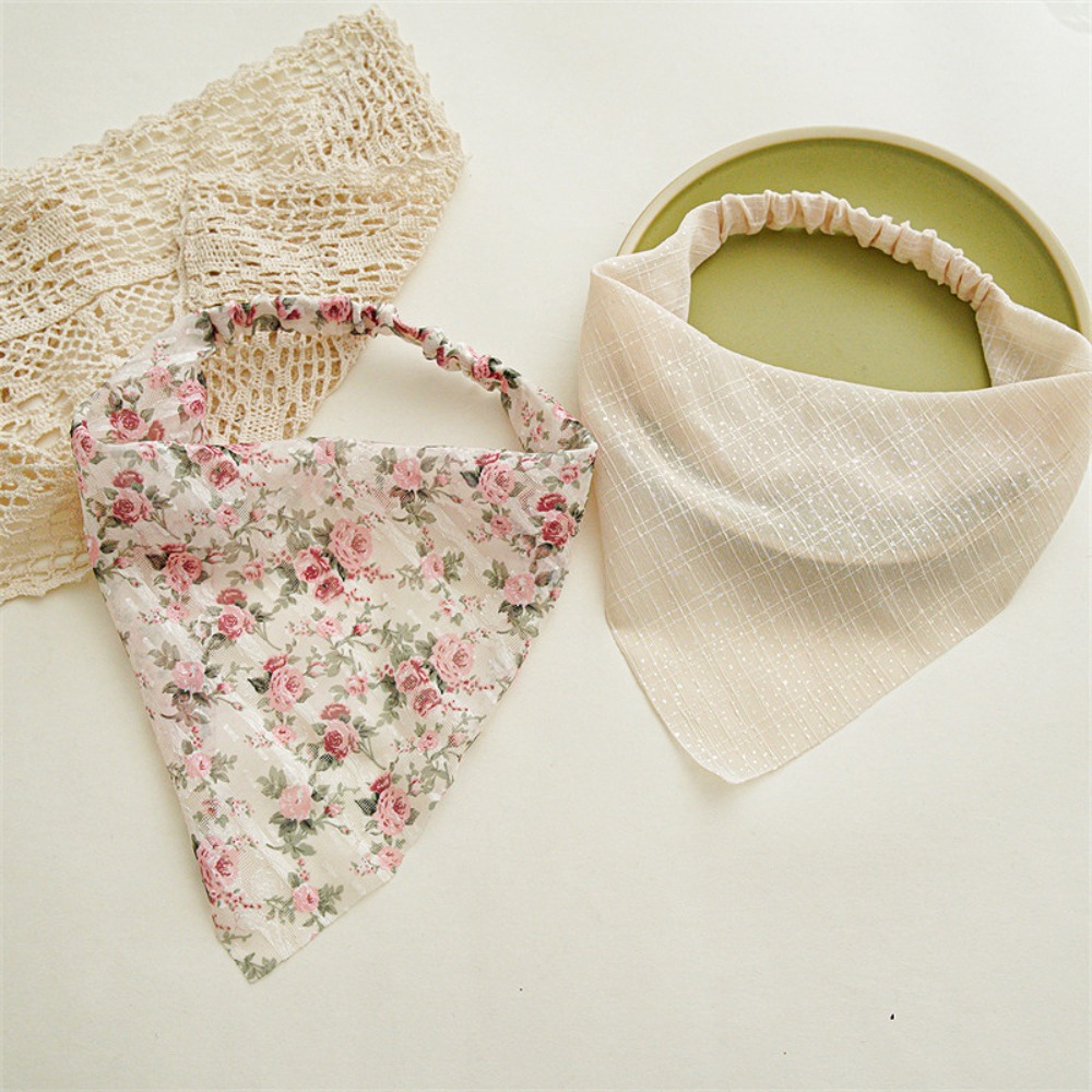 Cute Cloth Summer Print Bandana Pastoral Style Flower Pattern Fashion Headbands Fabric Headband