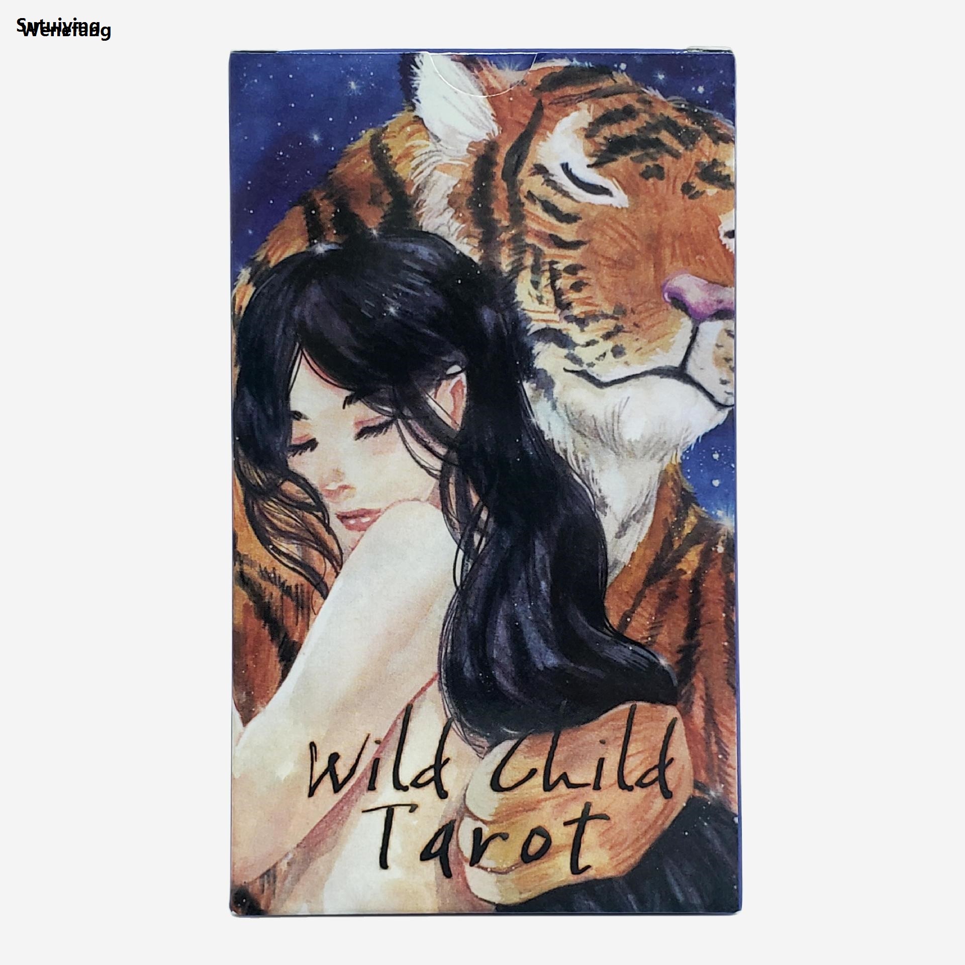 Wenefang Sutuiying New 12x7cm Wild Child Tarot 78 Cards Wild Child Tarot With Booklet Luxury Luxury Family Entertainment Board Game Kids Toys Holiday Gift