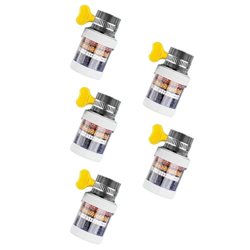 5Pcs 6-Layer Faucet 360 Degree Rotatable Universal Filter Water Purifier Removable Flexible