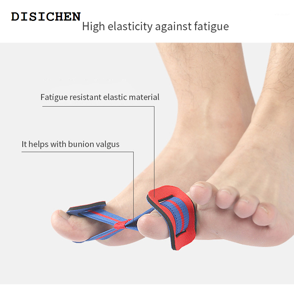 DISICHEN New 1PCS Big Toe Separator Training Tools Hallux Valgus Stretcher Bunion Corrector High Elasticity Belt Foot Care Tools Orthosis