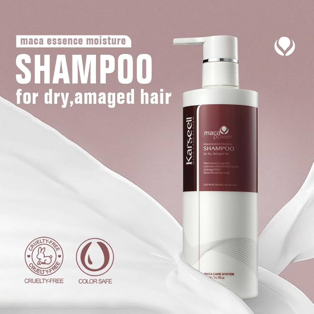 Karseell Argan Oil Shampoo Herbal Extract Moisturizing Deep Repair Smooth Shampoo for Dry and Damaged Hair 16.9Oz 500ml