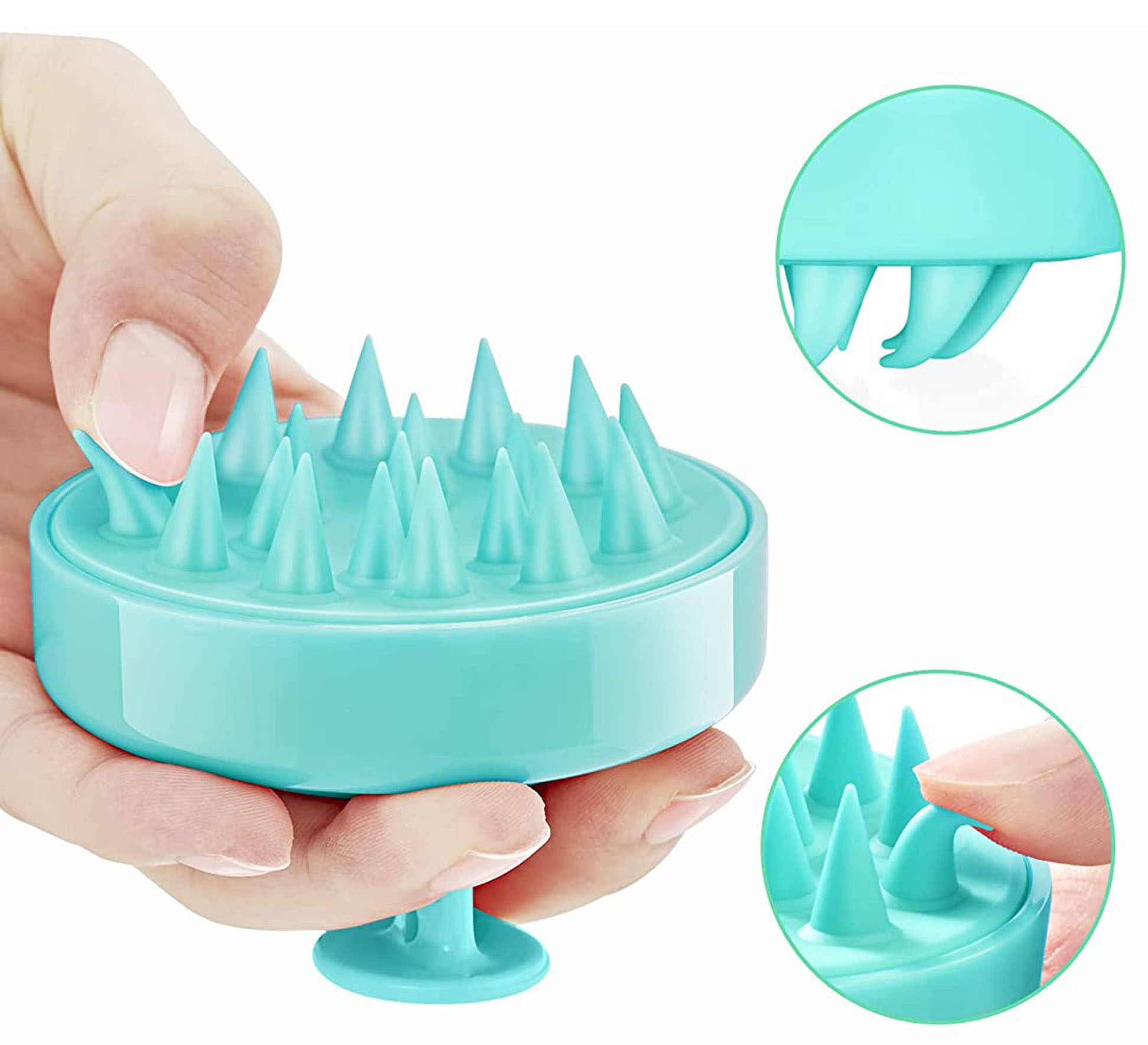 Silicone Hair Scalp Shampoo Massage Brush Hair Scrubber for Dandruff