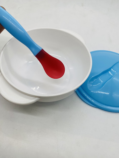 Baby Suction Bowl with Spoon & Lid - Anti-Slip Feeding Bowl for Toddlers - BPA Free