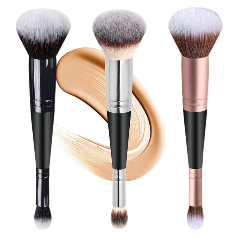 New Double Head Professional Makeup Brushes 2 In 1 Foundation Brush Concealer Highlighter Powder Blush Brush Beauty Make Up Tools