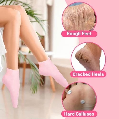 Silicon Socks Heel for Crack (1 Pair) Spa Gel Socks for Women and Men / Crack Heel Repair