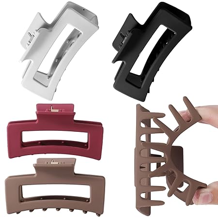 Silicone Flexible Hair Claw Clips, Nonslip Large Bendable Claw Clip | Soft Hair Grip Hairclips for Thin and Thick