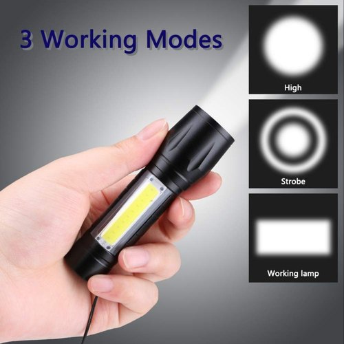 Mini Rechargeable LED Tactical Flashlight Powerful Torch Mini Pocket Torchlight Zoomable Focusing Emergency Flashlight