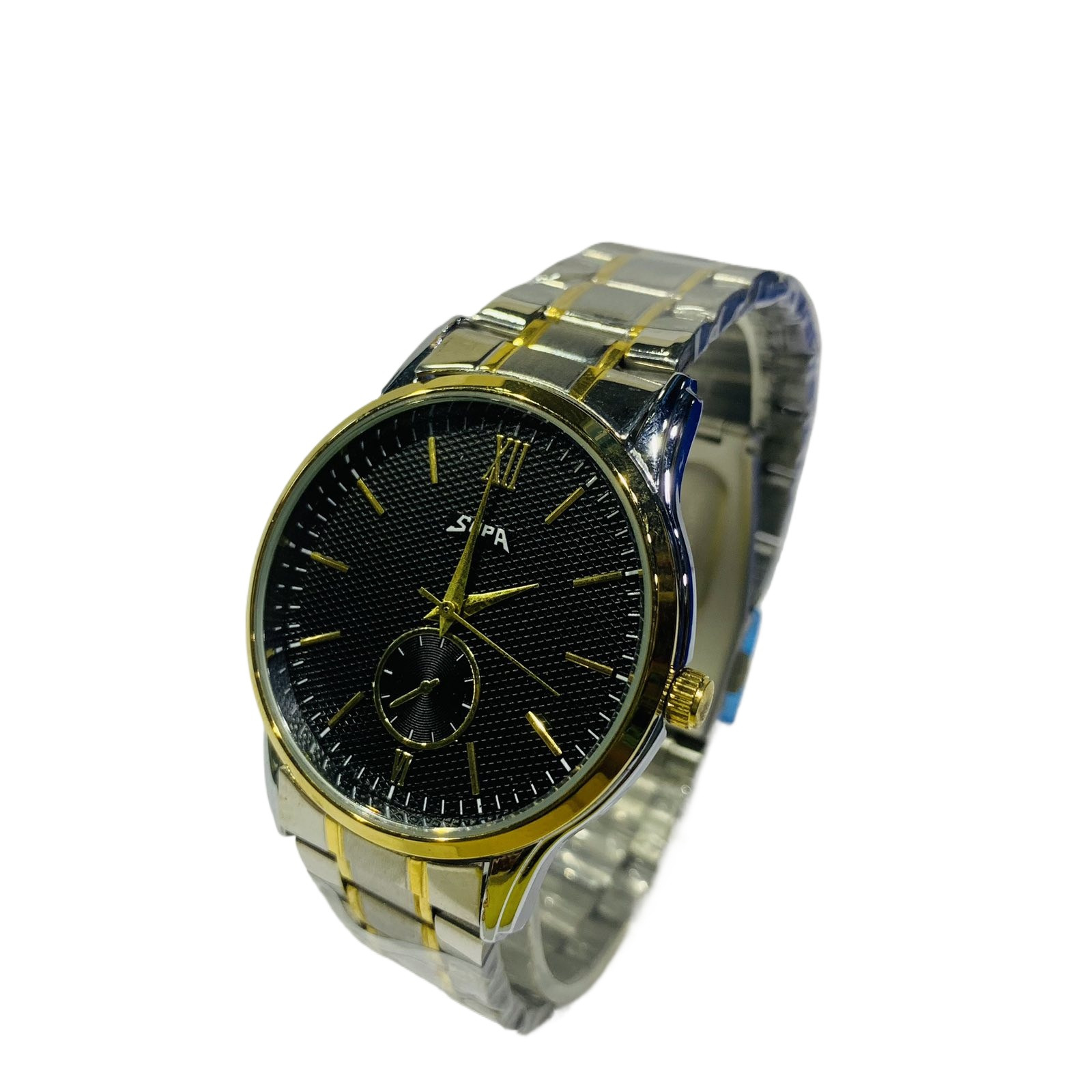 New Attractive Design Best Quality Stainless Steel Chain Round Black Dial Waterproof Casual Watch For Men