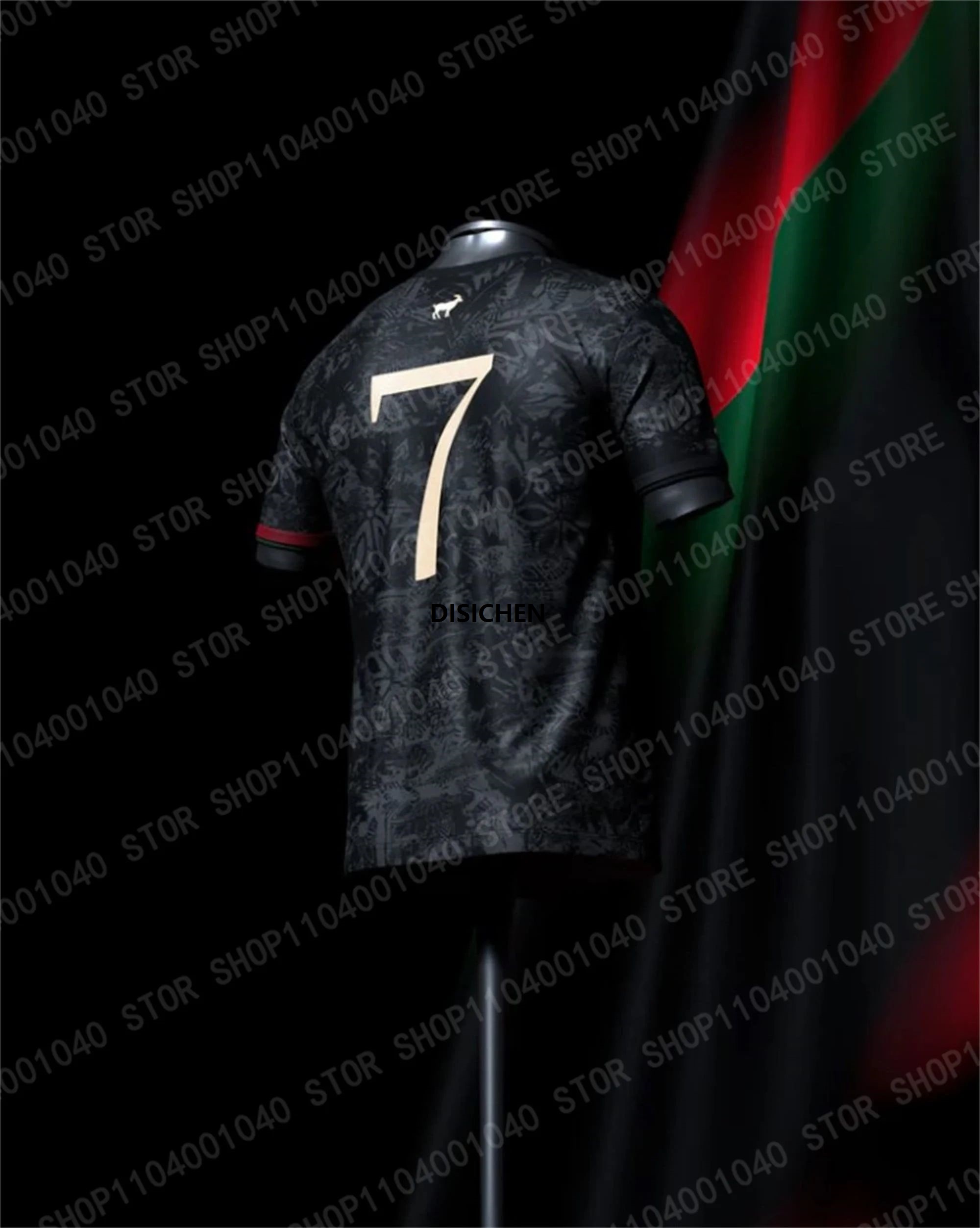 DISICHEN Ronaldo Special Edition Football Jersey Men's Sports Football Training T-Shirt Quick Drying Top Clothing No 7 Portugal Sales promotion