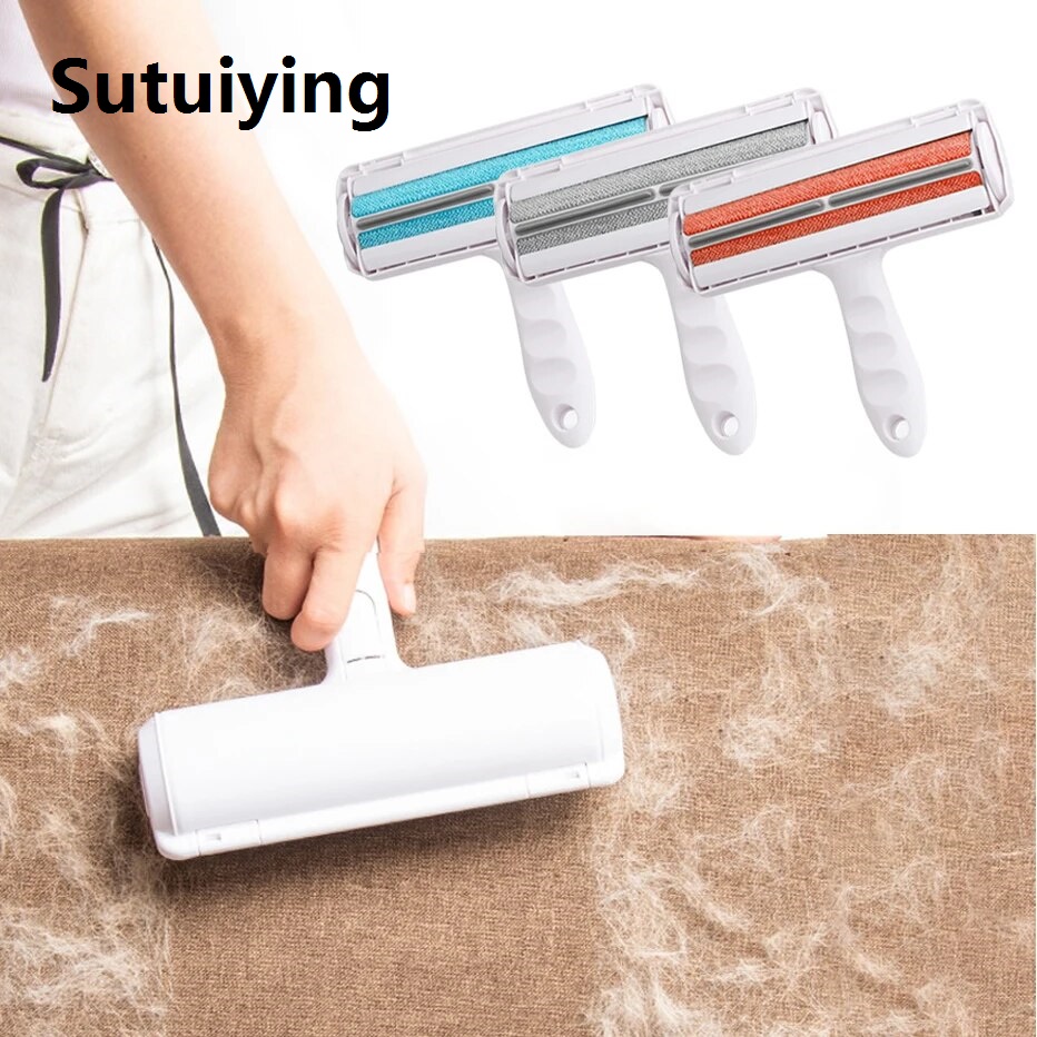 Sutuiying transparent bag Portable Pet Hair Remover Roller One Hand Operate Self-cleaning Lint Sofa Clothes Pet Hair Remover Cleaning Tools