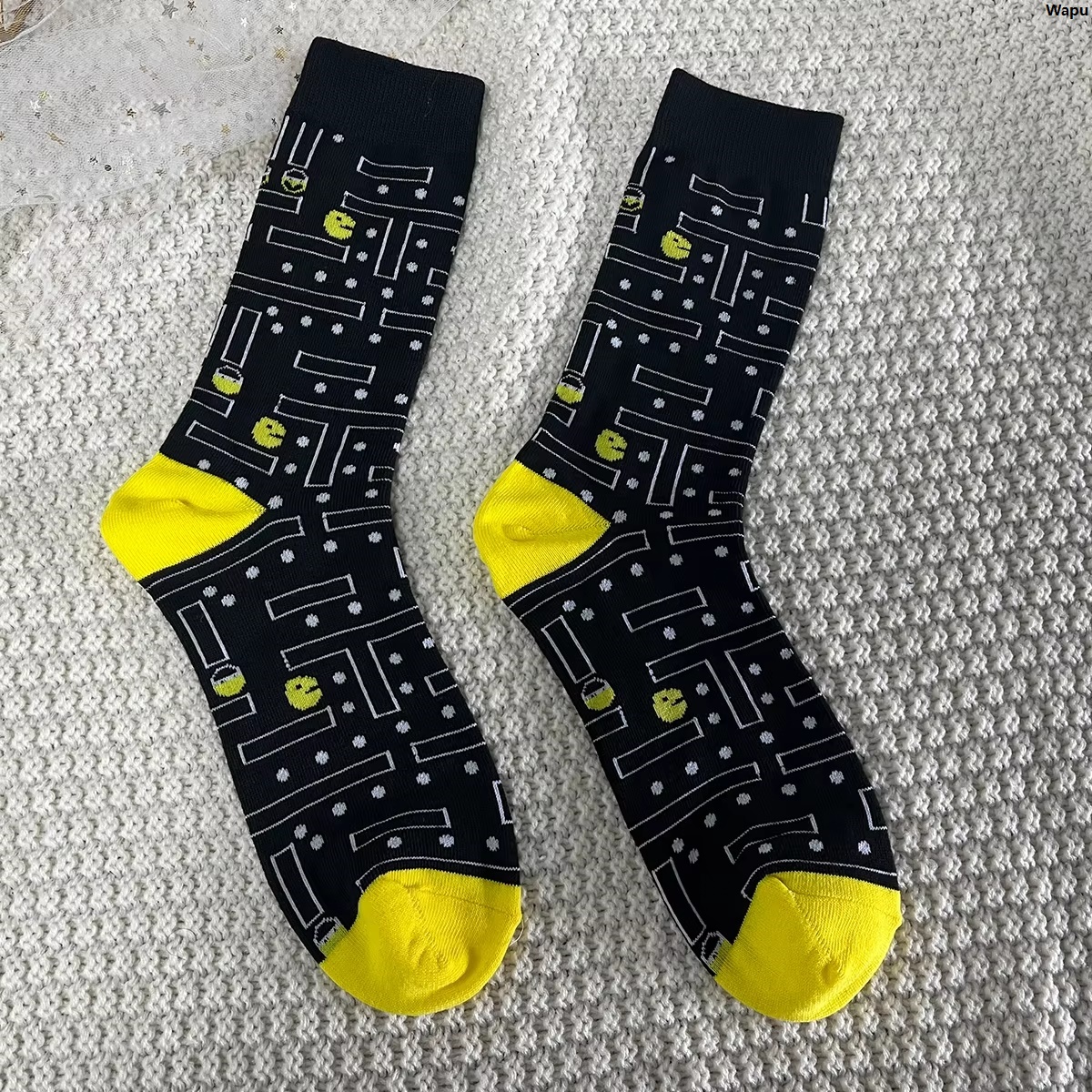 Street suitable for four seasons fashion game universal men and women socks men's 1 pair fashionable novelty vintage socks suit everyday