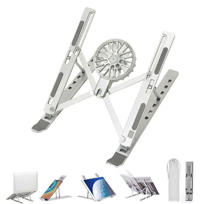 Aluminium Alloy Adjustable Laptop Stand For 10 to 17 Inches Laptop/Tab