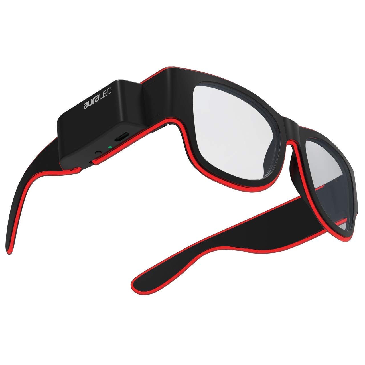 Unisex Party Glasses LED Wireless Frames Neon Red Light UP Party Glasses With Rechargeable And 3 Lighting Modes