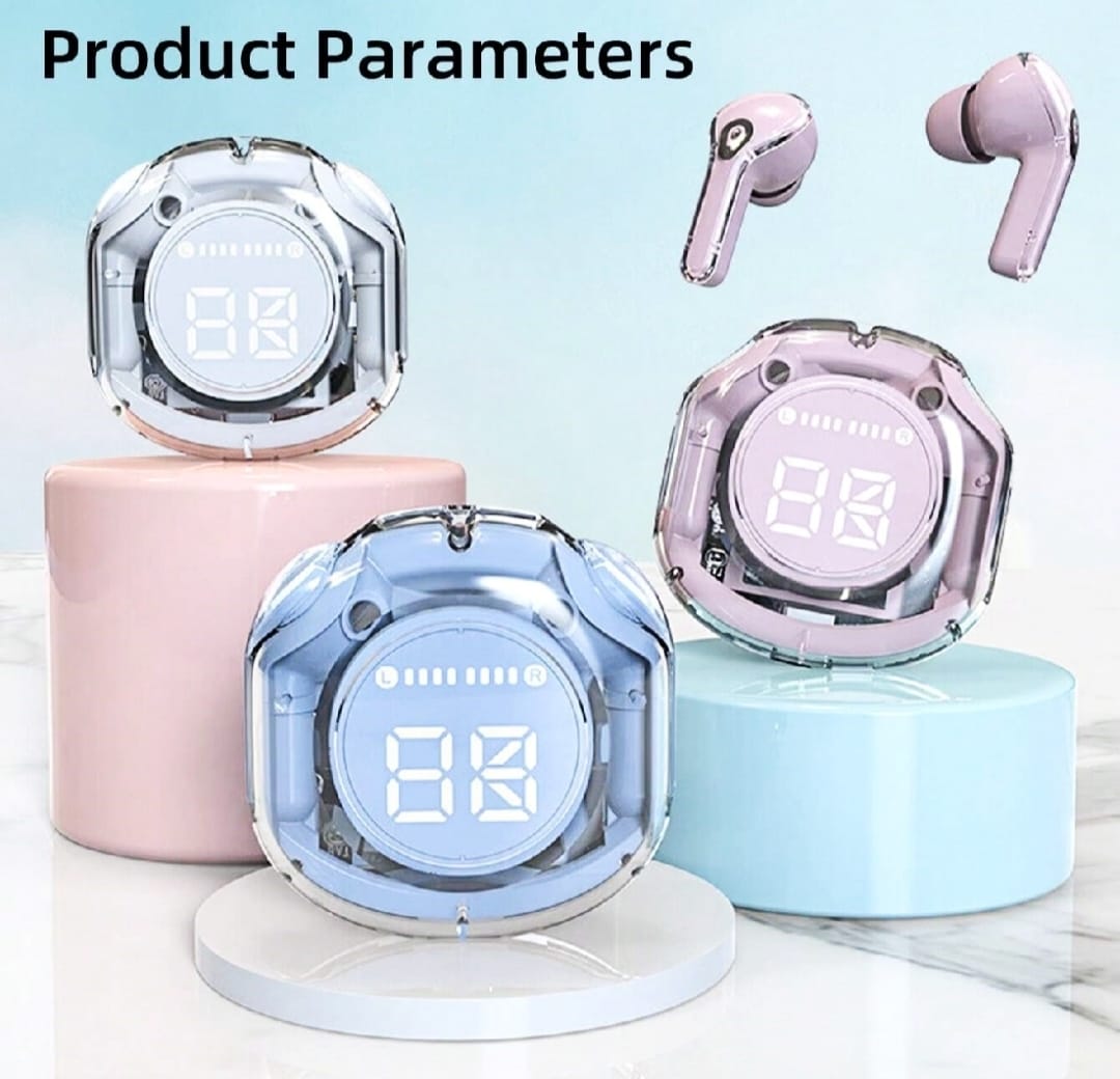 RC Ultra pods pro Earbuds Transparent TWS 5.3 Bluetooth Earbuds