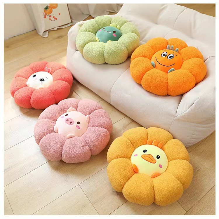 [Fast Shipping][Hot selling in China] Pumpkin Animal Cushion Wholesale Tatami Floor Chair Cushion Office Bedroom Stool Car Cushion Summer