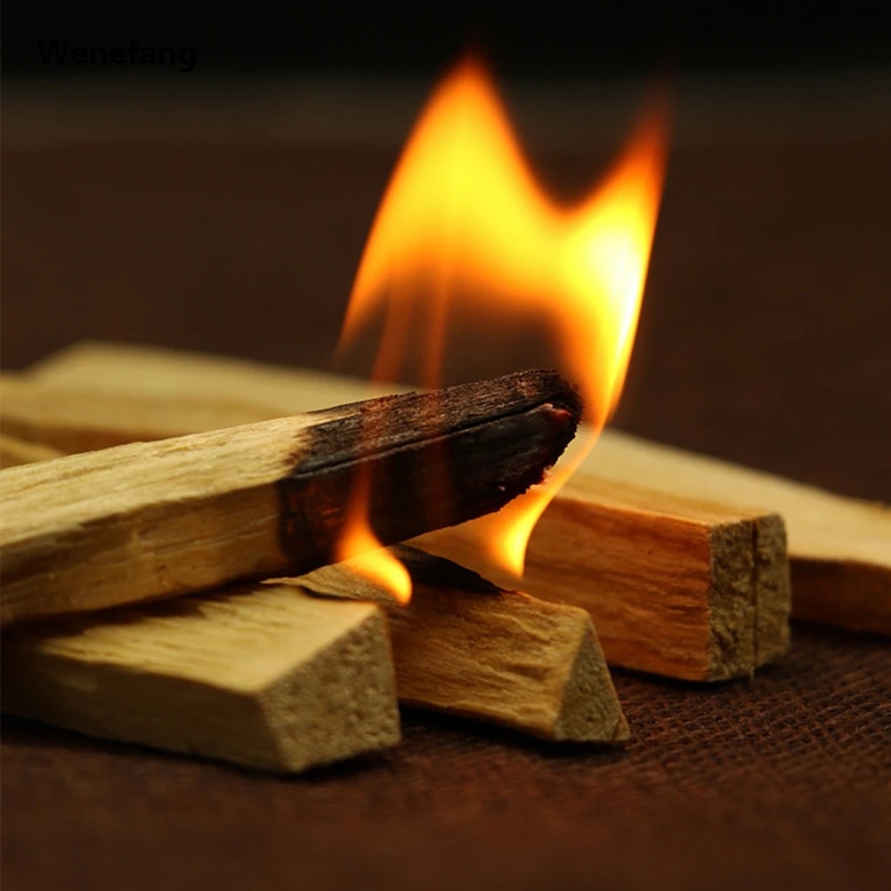 Wenefang 1-10pcs Palo Santo Scented Aroma Sticks Natural Crude Wood Strips Room Fragrance Strip Peru Flavor Yoga Healing for Purifying