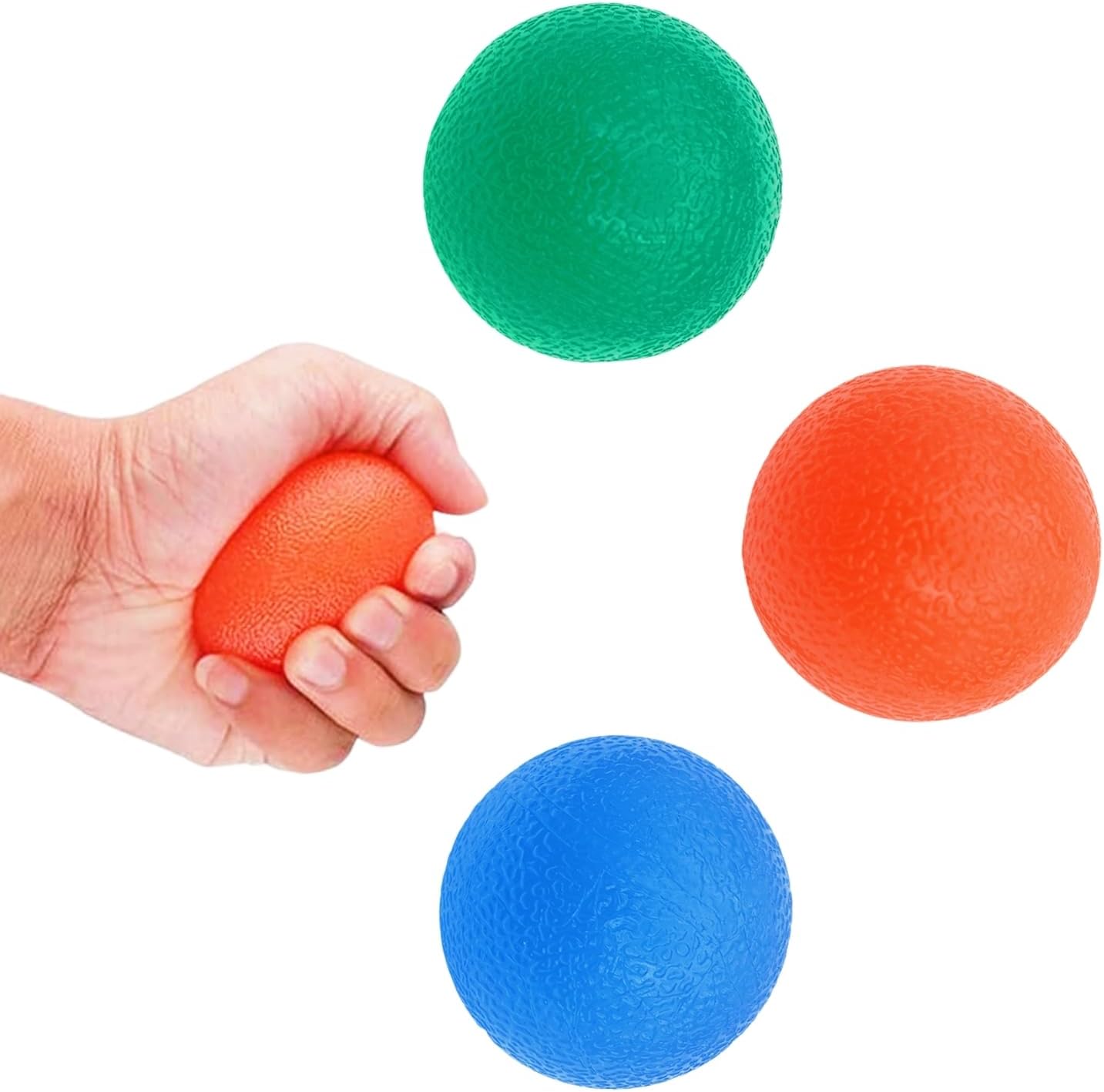 Hand Exercise Balls, Silicone Hand Therapy Grip Balls Hand Strength Power Ball(1 pcs)