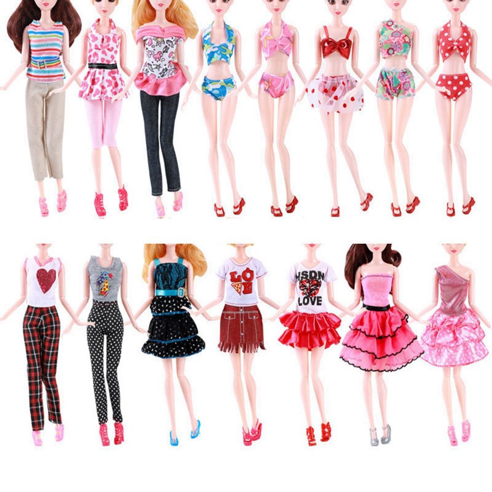 30CM DIY 2021 Dolls Dress Casual Wear Girl Clothes Doll Accessories