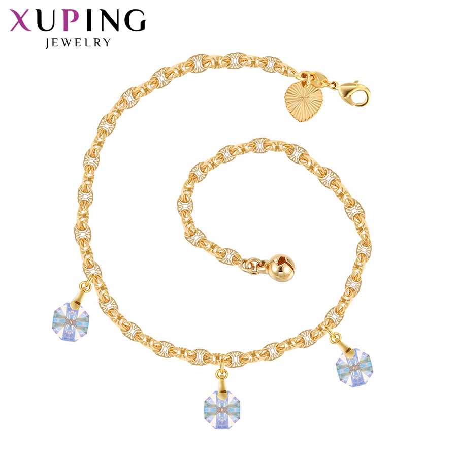 【Hot New Release】Xuping Elegant Anklets Crystals from Swarovski Romantic Jewelry Sweet Little Fresh Girls Wo Christmas Gifts M96-70024
