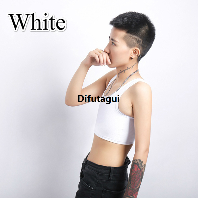 Difutagui Casual Breathable Buckle Short Chest Breast Binder Vest Tops Chest Affordable Binder Underwear Tank Tops Bandage Breathable Side Hook