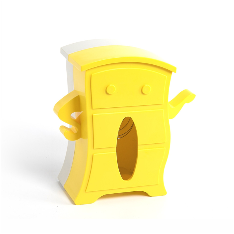 Wall-Mounted Tissue Storage Box Tabletop Toilet Tissue Box Tissue Storage Box with Elastic Support Yellow+White