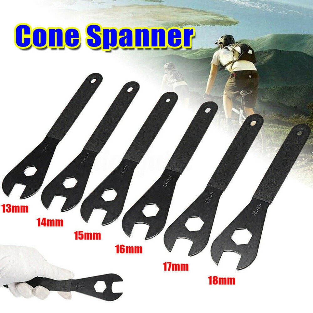 Carbon Steel Bike Cycle Head Open End Axle Hub Cone Wrench Spanner Bicycle Repair Tool