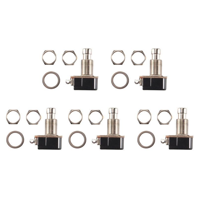 ZOROOM 5X Guitar Pedal 2 Pin SPST Momentary Effects Push Button Foot Switch