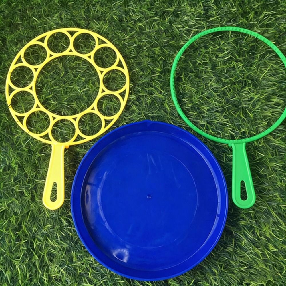3pcs/set High Quality Multistyles Maker Bubble Tool Blue ABS Blowing Bubble Plate Parent-child Interaction Kids Toys Fancy Bubble Circle Props Outdoor Playtime Birthday Party