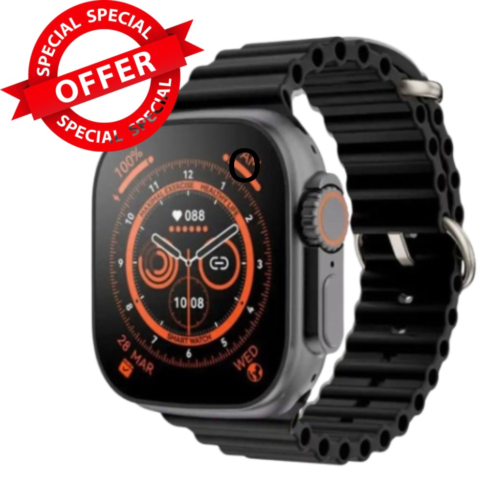 T800 Smart Watch ultra | Bluetooth Calling Smartwatch with Full Touch HD Display | Fitness Tracker with Heart Rate, Blood Pressure, SpO2 & Sleep Monitor | Sports Modes, Notifications, Design, Long Battery Life