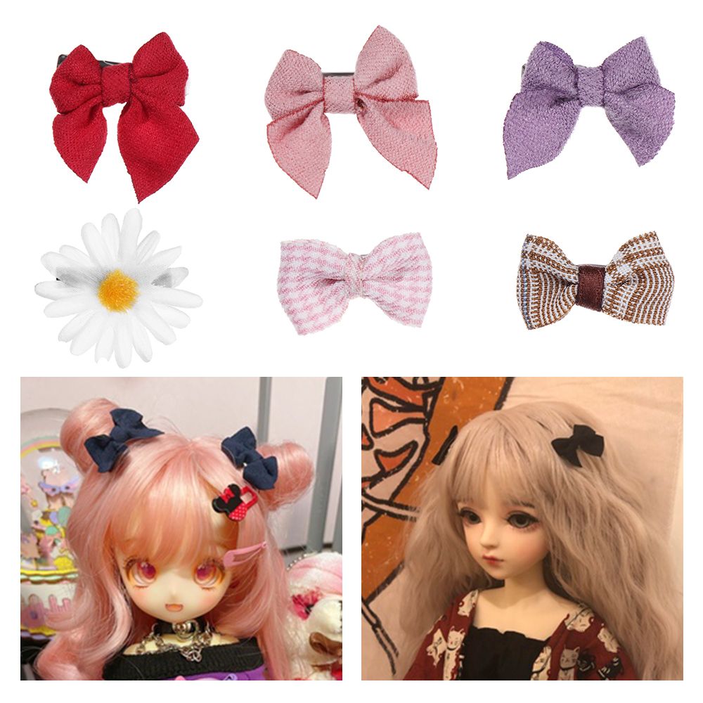 Cute Little daisy Accessories Princess Kids Toys Children Hair Clip Headwear Mini Bow-knot Headclip Doll Head Clips