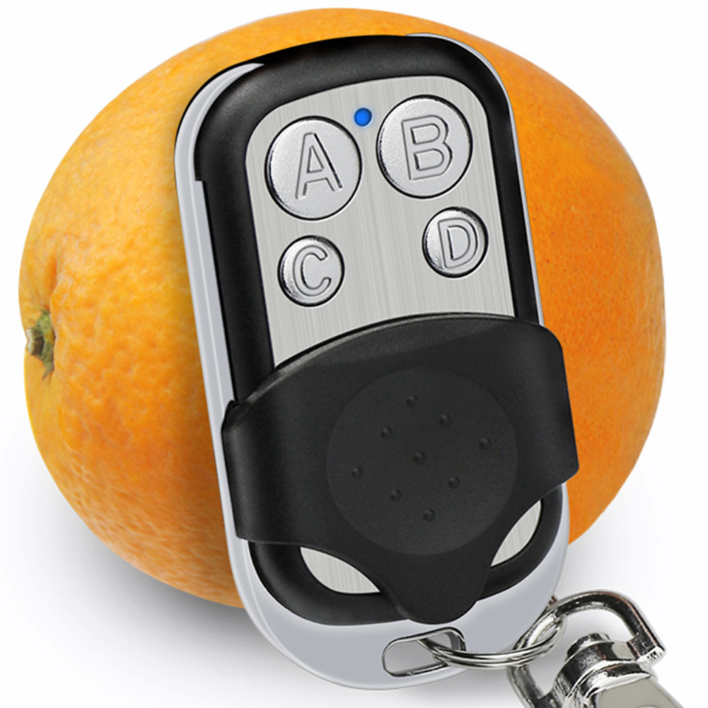 NEW 315/433MHZ Metal Four-key Electric Garage Door Key Wireless Copy Remote Control Metal Four Button Universal Copy Code Controller
