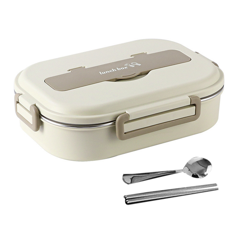 (GGBR) Portable Lunch Box Insulated Lunchbox Office Worker Students Stainless Steel Sealed Bento Box Microwave Heating