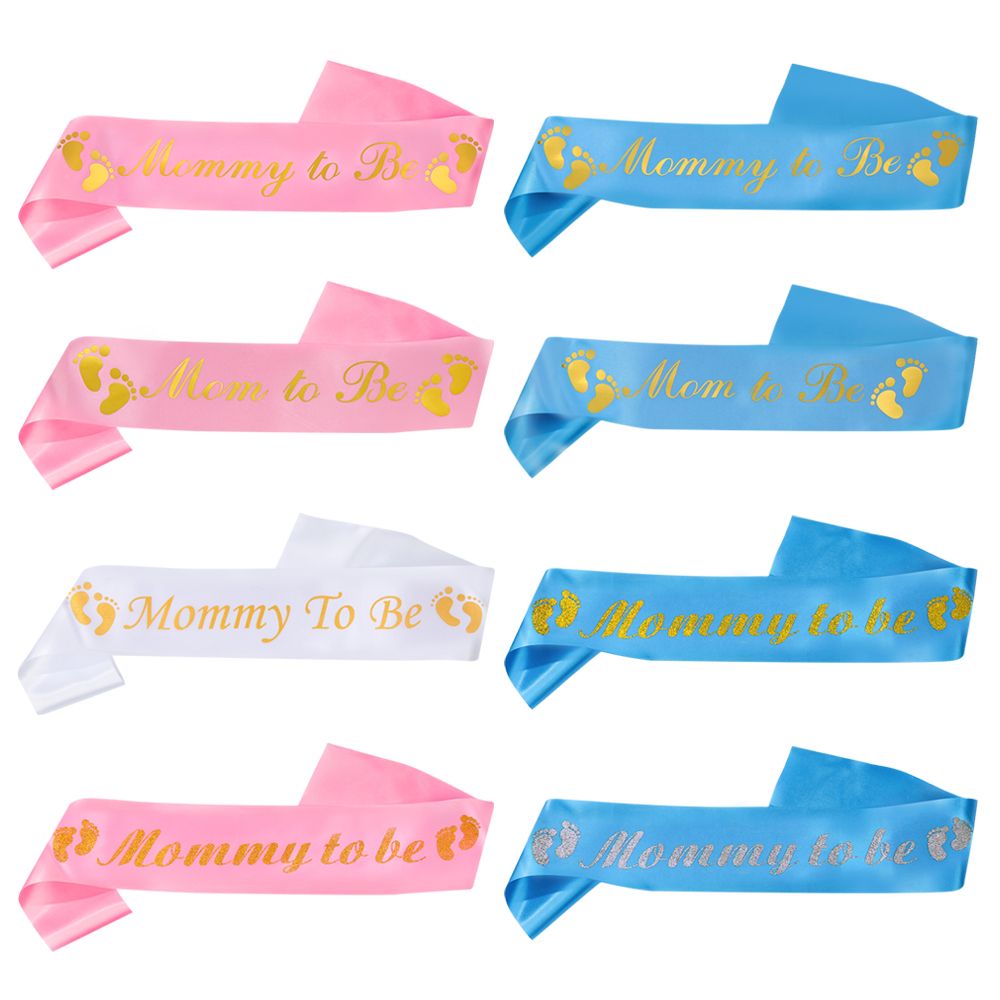 1Pcs Baby Boy Girl Mom Favor New Mommy Baby Shower Decoration Newborn Party Supplies Mum To Be Sash Etiquette Belt
