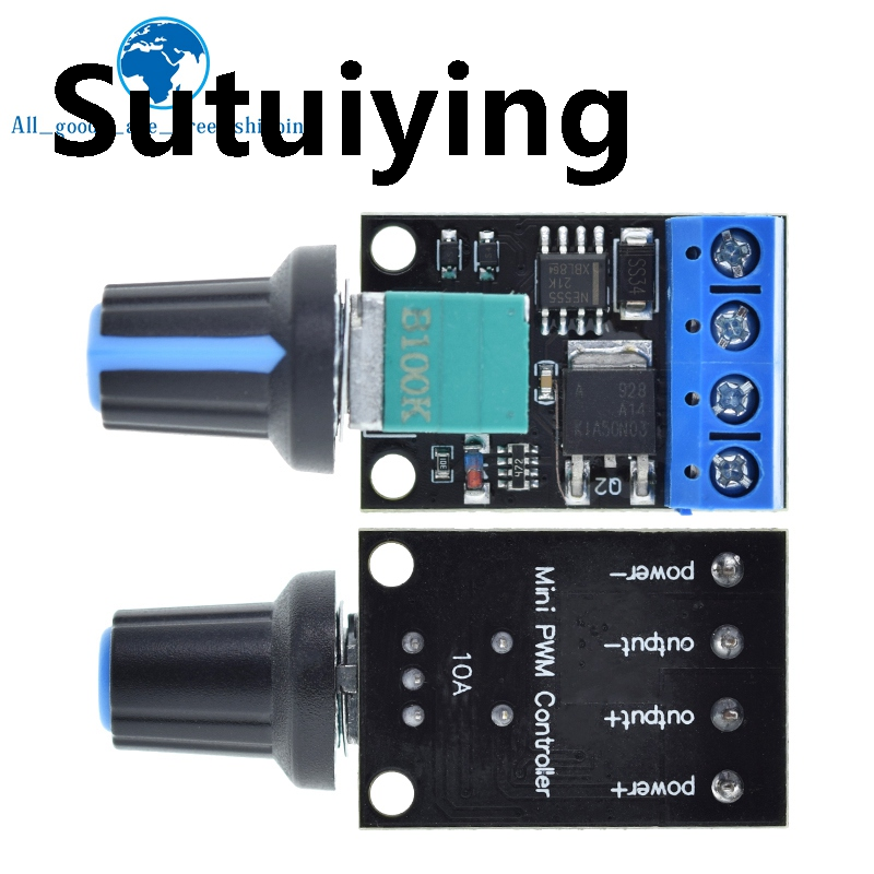 Sutuiying 5V 12V 10A Voltage Regulator PWM DC Motor Speed Controller Governor Sales promotion Stepless Speed Regulator LED Dimmer Power Controller
