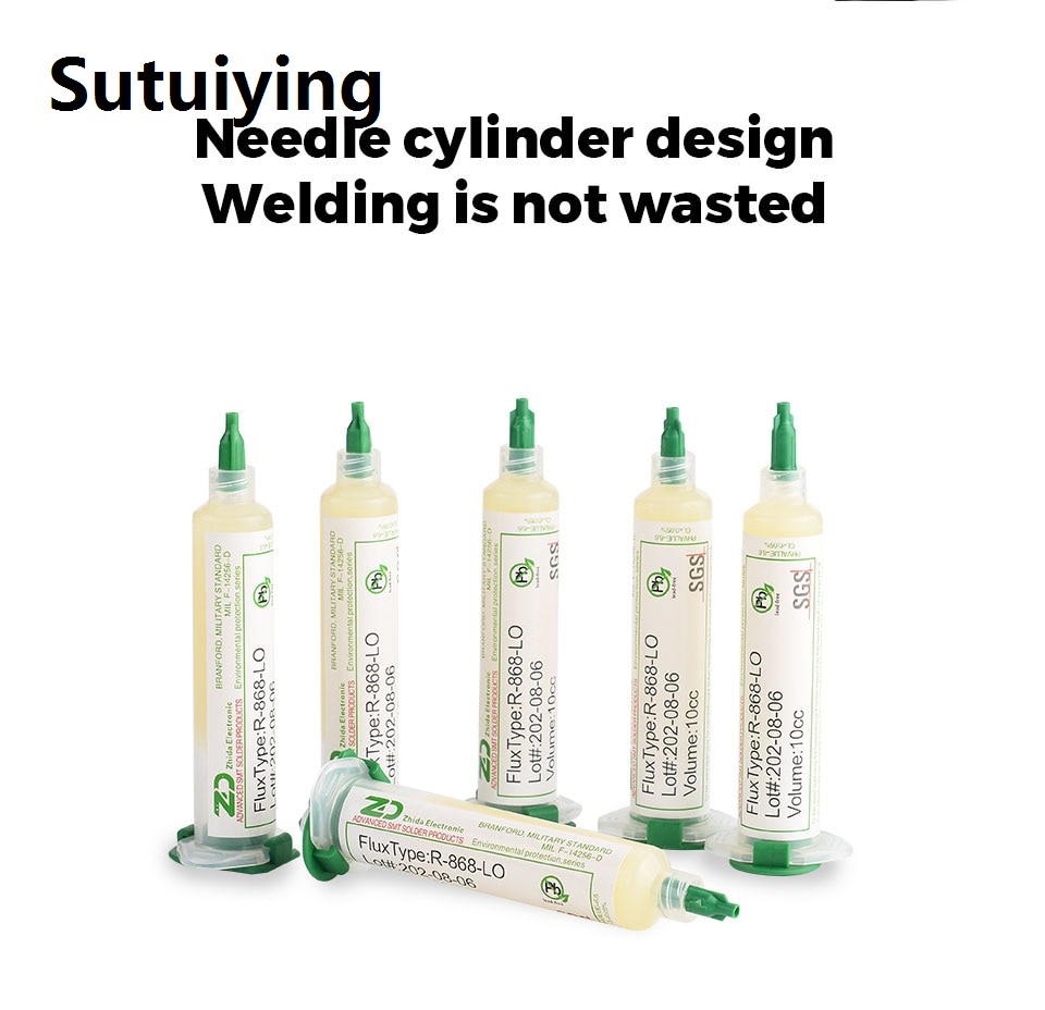 Sutuiying solder paste 10cc Solder Soldering Paste Flux Grease with Needle RMA223 RMA-223 for Chips LED BGA SMD PGA DIY Repair Toolshand tools