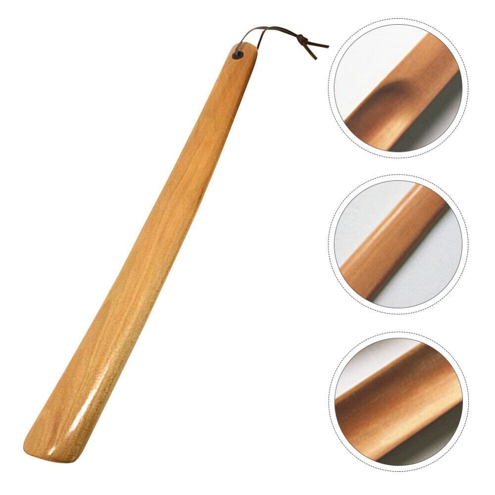 Professional Dutch Wood Durable Comfortable Long Handle Wooden Shoe Horn Shoe Lifter