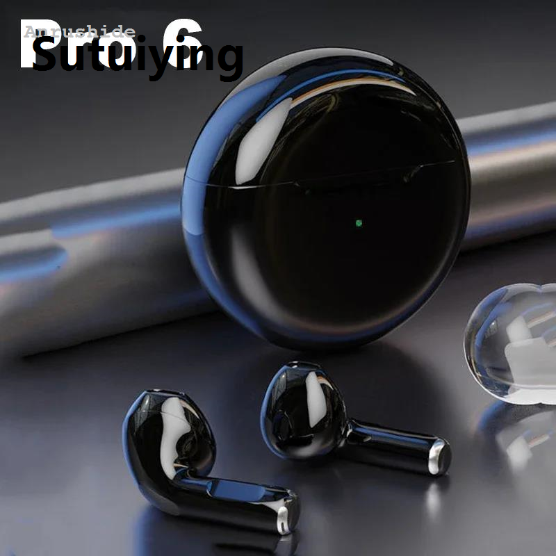 Sutuiying Profesional Anrushide Original Pro 6 TWS Wireless Bluetooth Earphones Headphones Mini 2025 New Fone Earphone Stereo Sport Headset For Xiaomi Android Earbuds