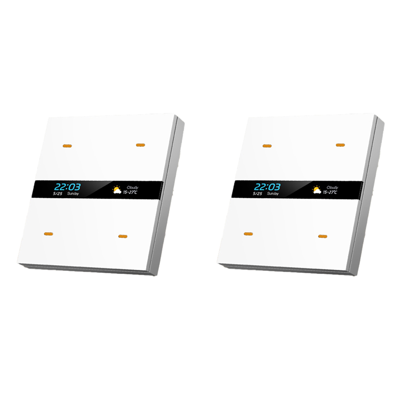 2X Tuya Zigbee Smart Scene Switch Lighting Smart Control Scene Control Switch Panel Smart Switch 485 86 Box B