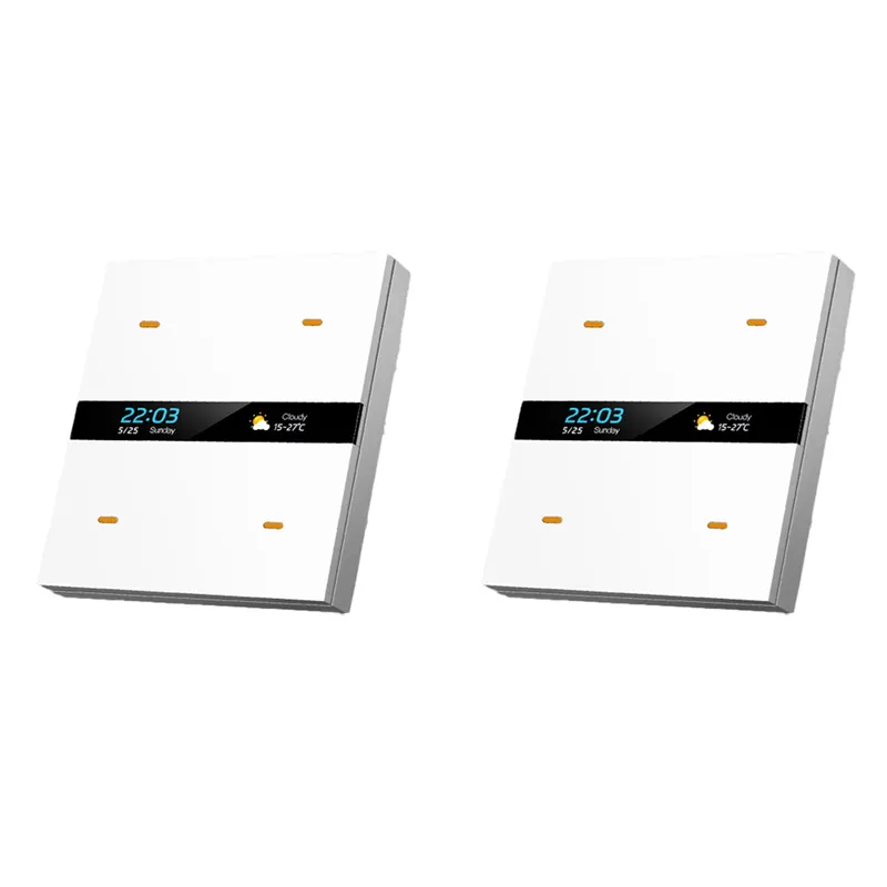 2X Tuya Zigbee Smart Scene Switch Lighting Smart Control Scene Control Switch Panel Smart Switch 485 86 Box B